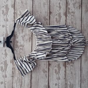 Cherish M Blue & White Stripe Shirt